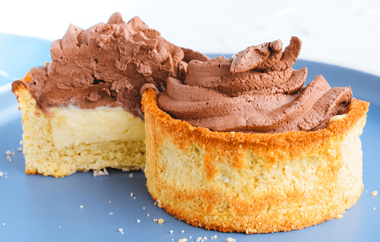 keto custard taartjes met vanille en chocolade smaak ideaal om van te genieten bij een koolhydraatarme levensstijl