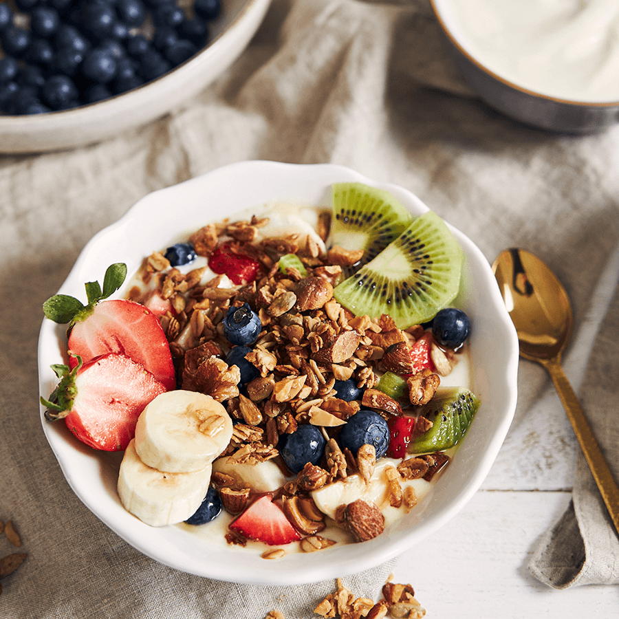 Granola koolhydraatarme vega ontbijtje